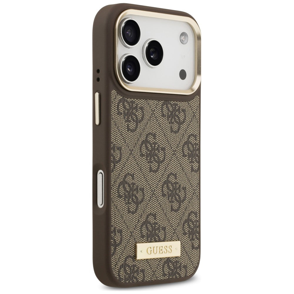Husa de protectie Guess Hardcase 4G compatibil cu iPhone 18 Pro Max / iPhone 17 Pro Max, Maro