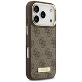 Husa de protectie Guess Hardcase 4G compatibil cu iPhone 18 Pro Max / iPhone 17 Pro Max, Maro