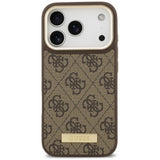 Husa de protectie Guess Hardcase 4G compatibil cu iPhone 18 Pro Max / iPhone 17 Pro Max, Maro
