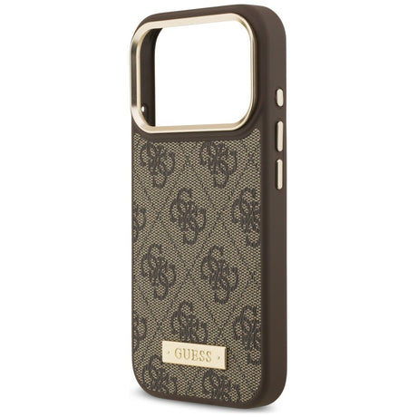 Husa de protectie Guess Hardcase 4G compatibil cu iPhone 18 Pro Max / iPhone 17 Pro Max, Maro