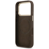 Husa de protectie Guess Hardcase 4G compatibil cu iPhone 18 Pro Max / iPhone 17 Pro Max, Maro