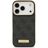 Husa de protectie Guess Hardcase 4G Logo Plate compatibil cu iPhone 18 Pro Max / iPhone 17 Pro Max, Negru