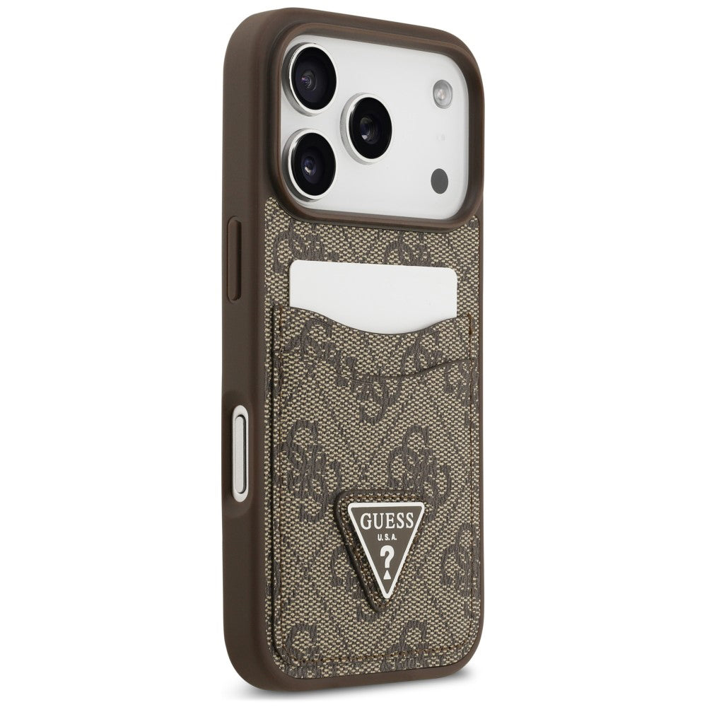 Husa de protectie Guess Hardcase 4G compatibil cu iPhone 18 Pro / iPhone 17 Pro, Maro