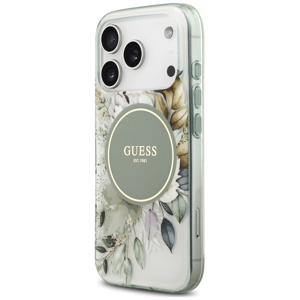 Husa de protectie Guess IML compatibil cu iPhone 18 Pro / iPhone 17 Pro, Verde