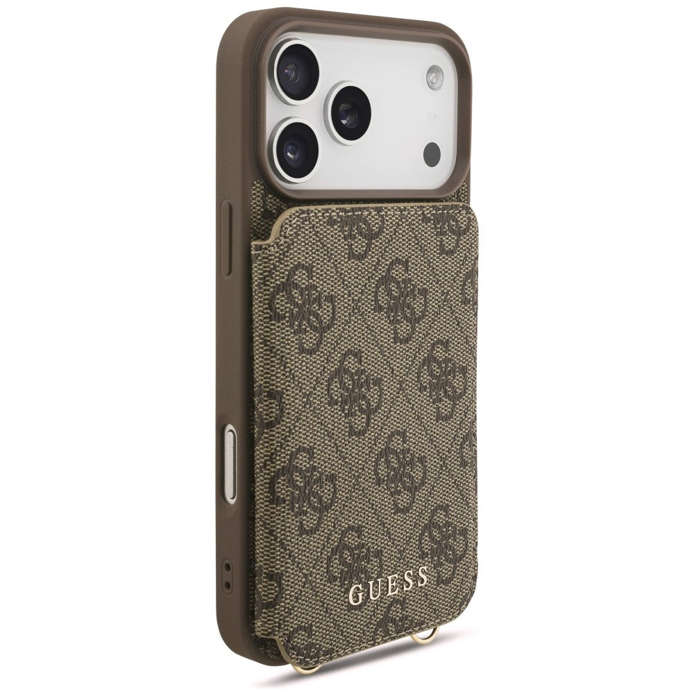 Husa de protectie Guess Hardcase 4G compatibil cu iPhone 18 Pro / iPhone 17 Pro, Maro