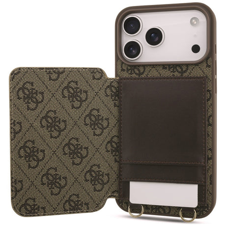 Husa de protectie Guess Hardcase 4G compatibil cu iPhone 18 Pro / iPhone 17 Pro, Maro