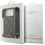 Husa de protectie Guess Hardcase 4G compatibil cu iPhone 18 Pro / iPhone 17 Pro, Maro