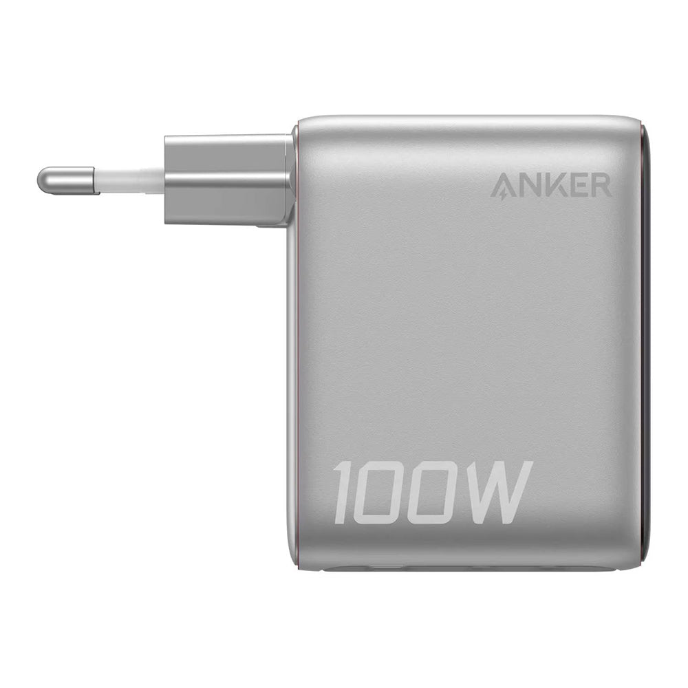 Incarcator Anker (B121BG41), 2x USB-C + USB, 100W, Fast Charge, Argintiu