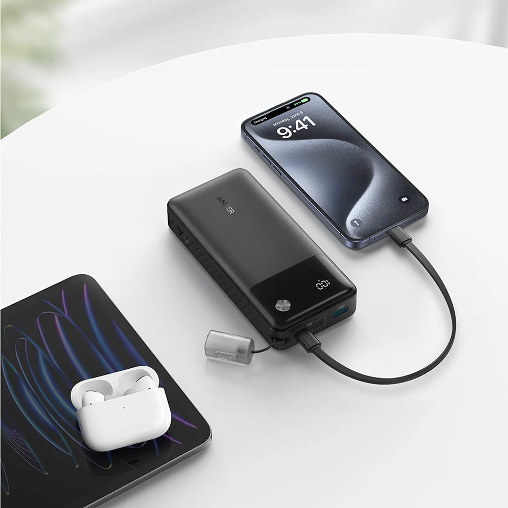 Baterie externa Anker PowerCore (A1384G11), 20000mAh, 2x USB-C / USB, 30W, Negru