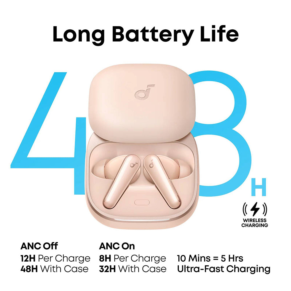 Anker SoundCore Liberty 5 fülhallgató (A3957G51), Dolby Audio, Bluetooth 5.4, rózsaszín