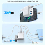 Incarcator Anker (A121EG21), 2x Type-C + 2x USB, 50W, EU, Alb