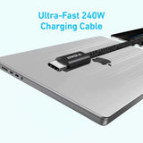 Anker Zolo kábel (A8060H12), USB-C, 240 W, 1,8 m, fekete