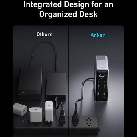 Anker Prime 737 hub (A83B63A1), 14 az 1-ben, 160 W, két 4K-s kijelző, fekete