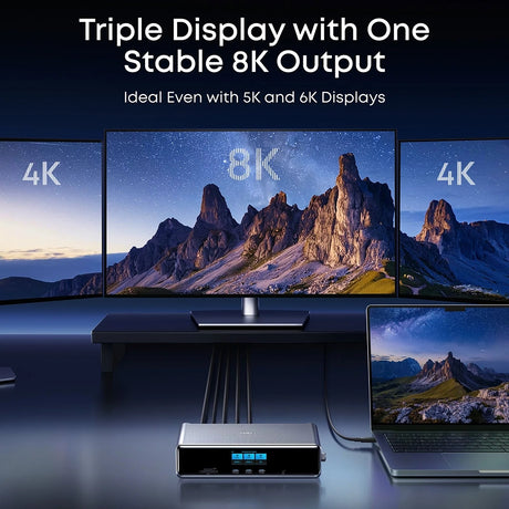 Hub Anker Prime A83B33A1, 14in1, DisplayLink 8K, gri