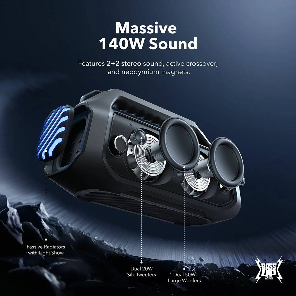 Boxa Anker SoundCore Boom 2 Plus (A3134012), 140W, IPX7, Negru