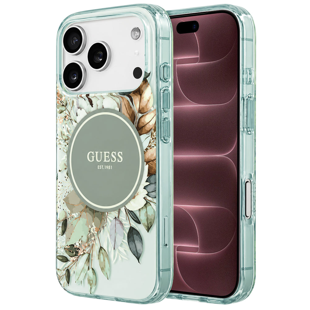 Husa de protectie Guess IML compatibil cu iPhone 18 Pro Max / iPhone 17 Pro Max, Verde