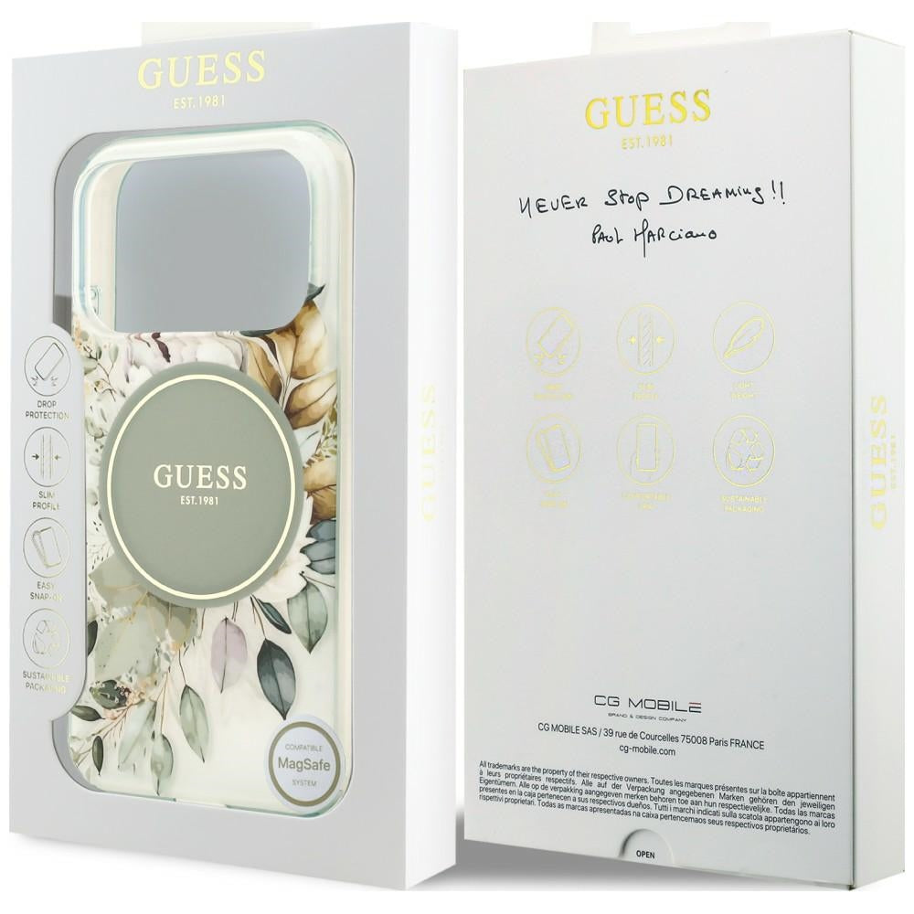 Husa de protectie Guess IML compatibil cu iPhone 18 Pro Max / iPhone 17 Pro Max, Verde