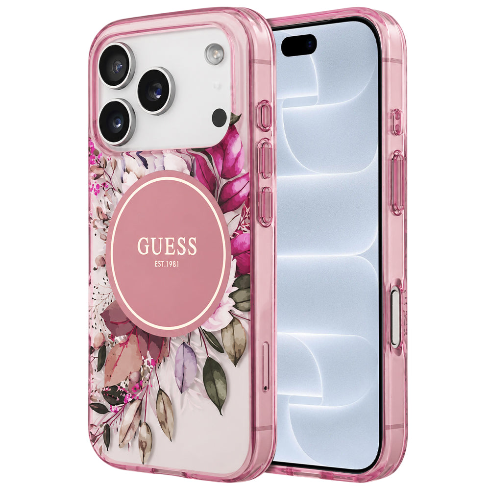 Husa de protectie Guess IML compatibil cu iPhone 18 Pro / iPhone 17 Pro, Roz