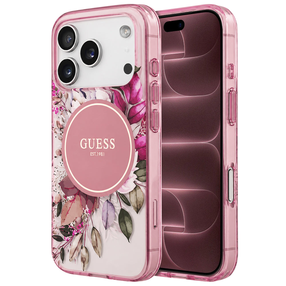 Husa de protectie Guess IML compatibil cu iPhone 18 Pro Max / iPhone 17 Pro Max, Roz