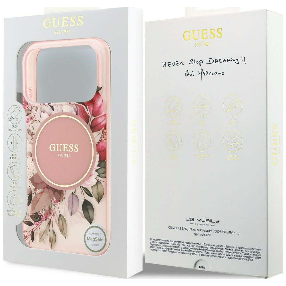 Husa de protectie Guess IML compatibil cu iPhone 18 Pro Max / iPhone 17 Pro Max, Roz