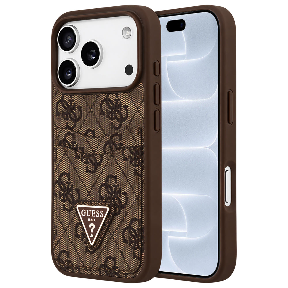 Husa de protectie Guess Hardcase 4G compatibil cu iPhone 18 Pro / iPhone 17 Pro, Maro