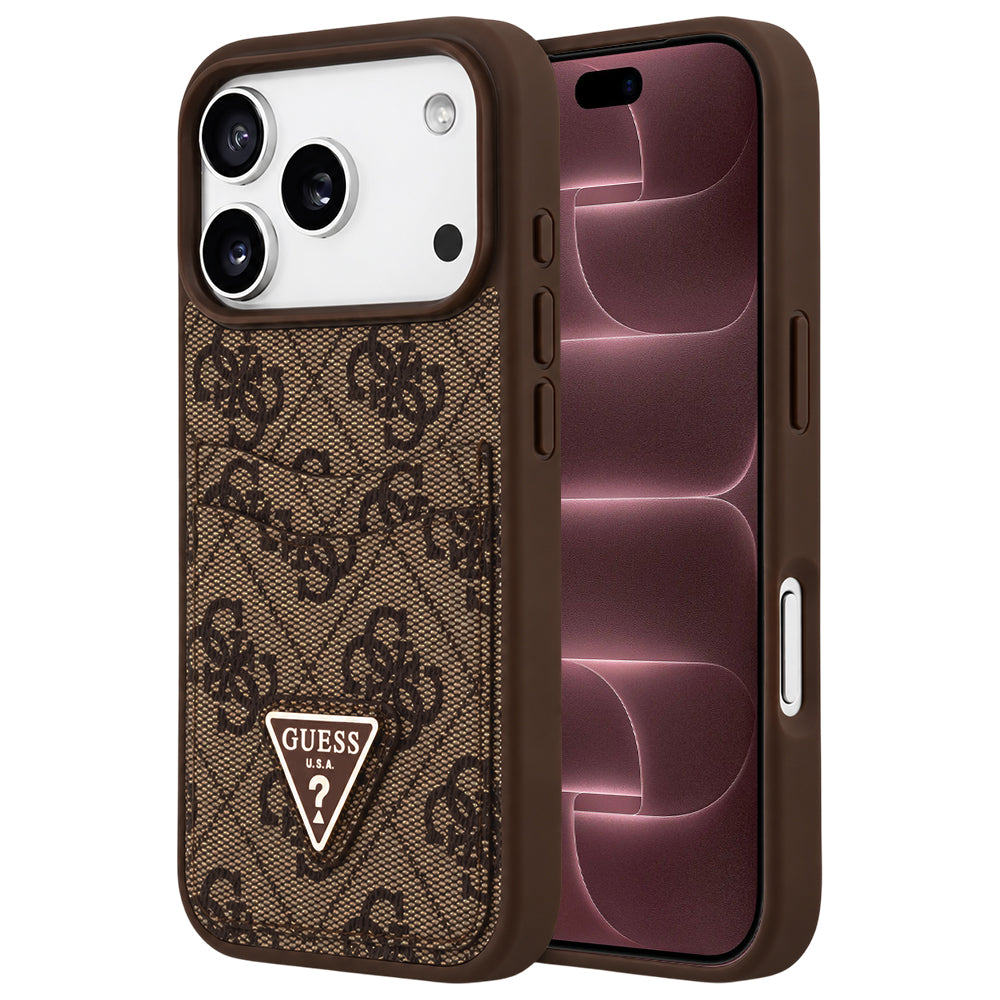 Husa de protectie Guess Hardcase 4G compatibil cu iPhone 18 Pro Max / iPhone 17 Pro Max, Maro
