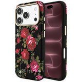 Husa de protectie Guess Blossom Roses Print compatibil cu iPhone 18 Pro Max / iPhone 17 Pro Max, Negru