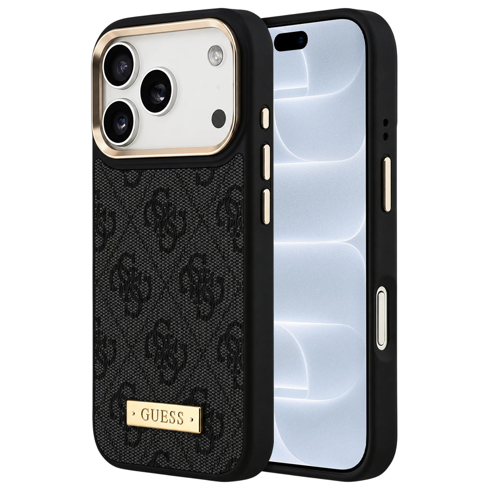 Husa de protectie Guess Hardcase 4G compatibil cu iPhone 18 Pro / iPhone 17 Pro, Negru