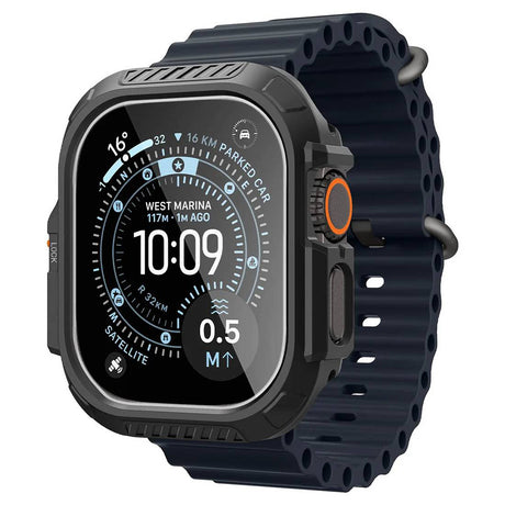Védőfólia Apple Watch Ultra okosórához, Ultra / Ultra 2 / Ultra 3 modellekkel kompatibilis, fekete