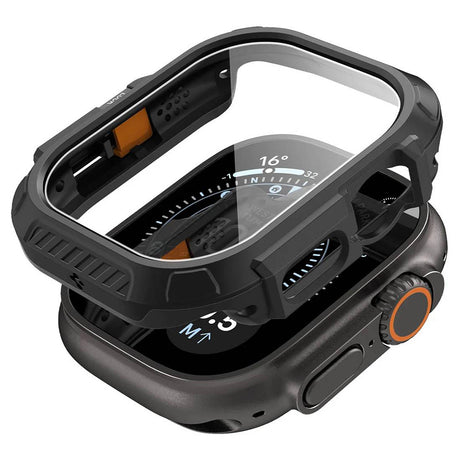 Védőfólia Apple Watch Ultra okosórához, Ultra / Ultra 2 / Ultra 3 modellekkel kompatibilis, fekete