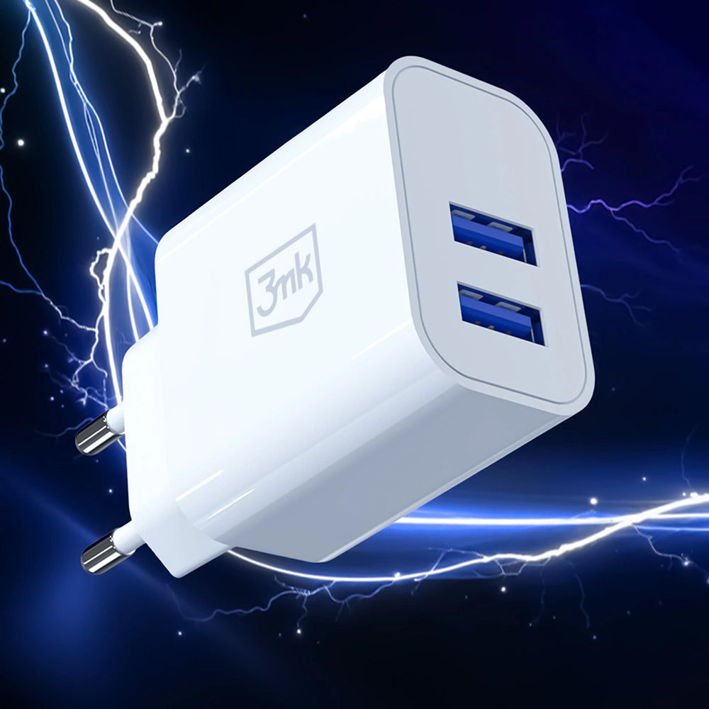 3mk FlowPower hálózati töltő, 2x USB, 10 W