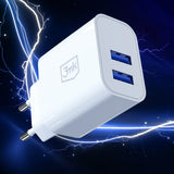 3mk FlowPower hálózati töltő, 2x USB, 10 W