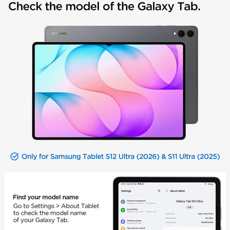 Spigen Liquid Air Folio védőtok Samsung Galaxy Tab S12 Ultra / Tab S11 Ultra készülékhez, fekete