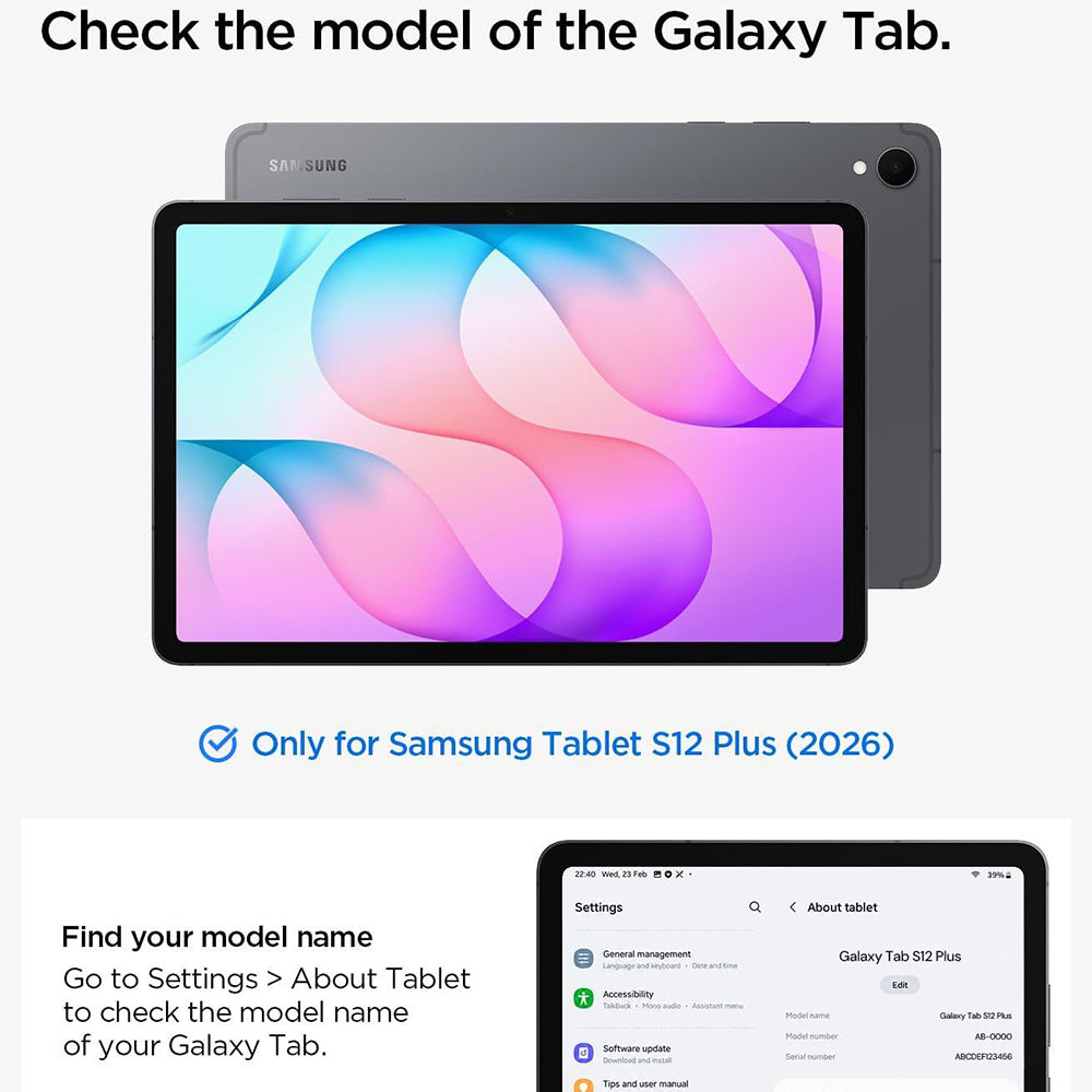 Husa de protectie tableta Spigen Liquid Air compatibil cu Samsung Galaxy Tab S12 Plus, Negru