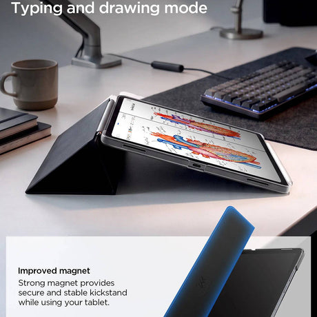 Spigen Liquid Air táblagépvédő tok, Samsung Galaxy Tab S12 Plus készülékhez, fekete