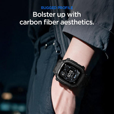 Tok és fólia Apple Watch Ultra 4 okosórához, fekete