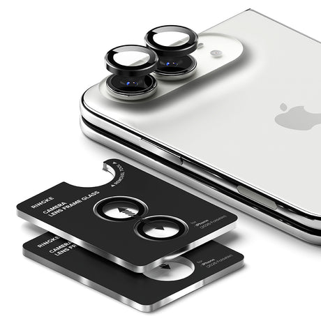 Ringke Camera Lens Frame Glass kamera fólia iPhone Duo, fekete