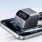 Incarcator Ugreen (25419B), USB-C, 45W, GaN, Afisaj Inteligent, Gri
