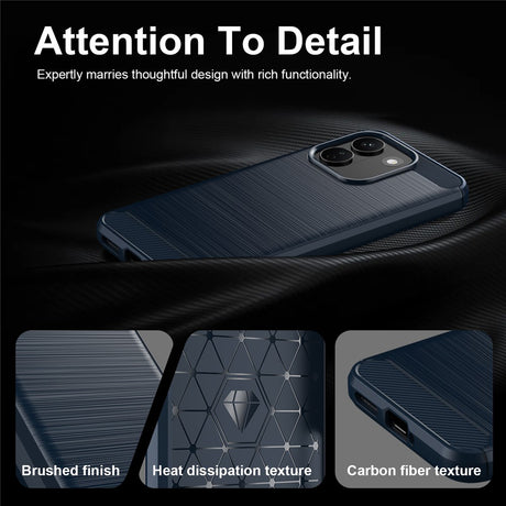 Husa de protectie Techsuit Carbon Silicone compatibil cu Xiaomi Redmi Note 17 Pro Max, Albastru
