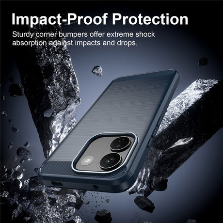 Husa de protectie Techsuit Carbon Silicone compatibil cu Xiaomi Redmi Note 17 Pro Max, Albastru