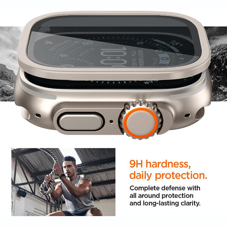 Rama & Folie pentru Apple Watch Ultra 4 / 3 / 2 / 1 (49mm) - Spigen Bezel Tune (ACS11595) - Silver