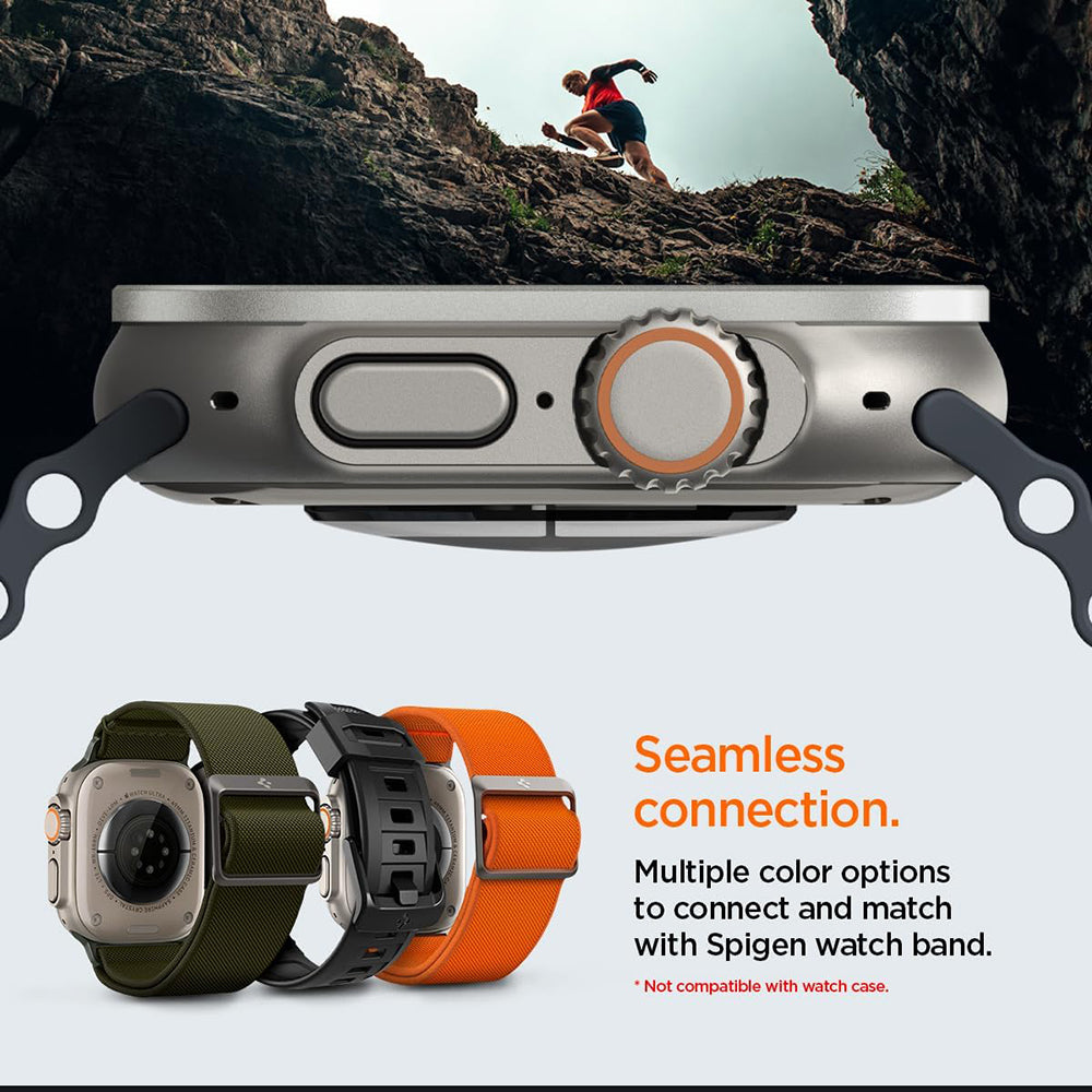 Rama & Folie pentru Apple Watch Ultra 4 / 3 / 2 / 1 (49mm) - Spigen Bezel Tune (ACS11595) - Silver