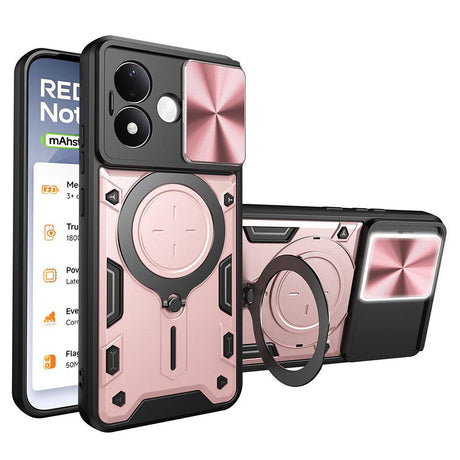 Husa de protectie Techsuit CamGuard Pro compatibil cu Xiaomi Redmi Note 17 4G / Redmi Note 17 5G, Roz Auriu