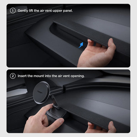 Suport cu Magnet pentru Grila de Ventilatie, Compatibil Tesla Y/3/Y L,  - Spigen TAM110 (ACP11873) - Black