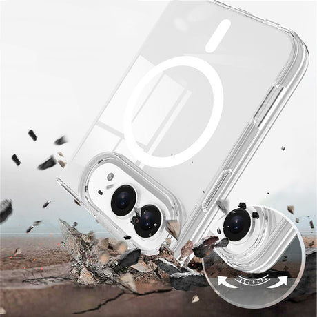 Husa de protectie Techsuit Pro compatibil MagSafe, compatibil cu iPhone Duo, Transparent