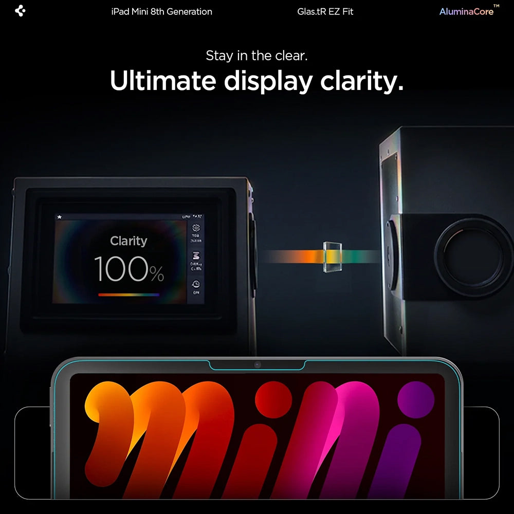Spigen védőfólia iPad Mini 8 (2026) tablethez, átlátszó