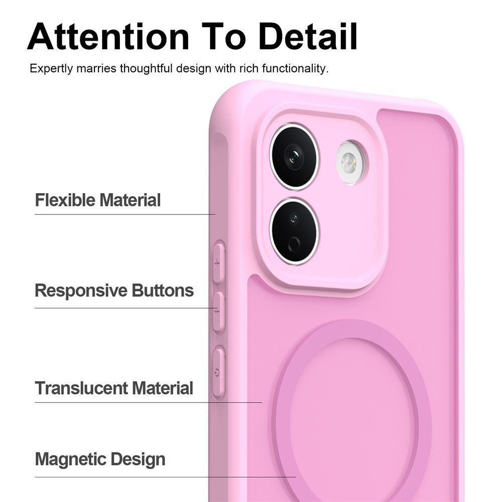 Husa de protectie Techsuit HaloFrost II cu inel magnetic compatibil cu Xiaomi Redmi Note 17 4G / Redmi Note 17 5G, Roz