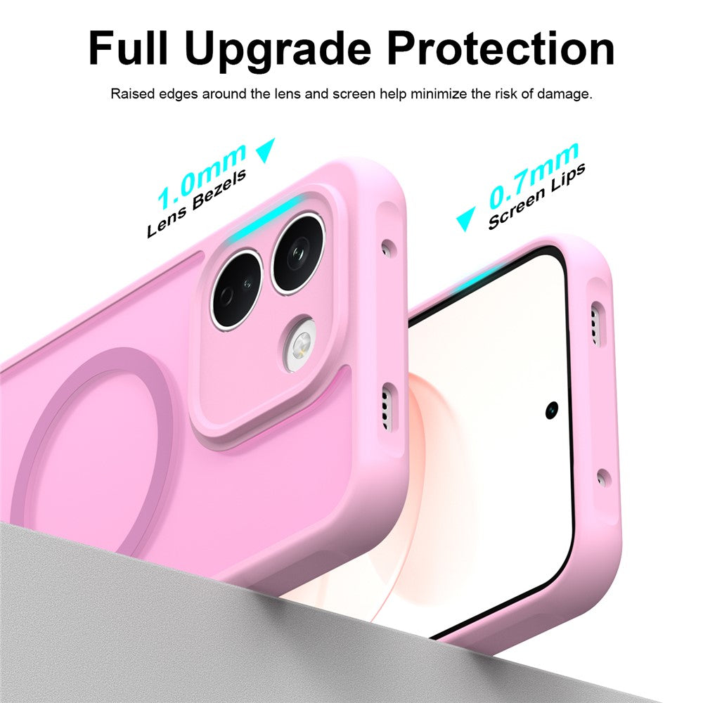 Husa de protectie Techsuit HaloFrost II cu inel magnetic compatibil cu Xiaomi Redmi Note 17 4G / Redmi Note 17 5G, Roz