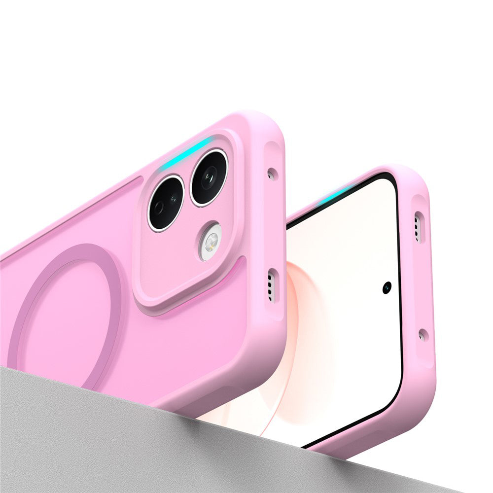 Husa de protectie Techsuit HaloFrost II cu inel magnetic compatibil cu Xiaomi Redmi Note 17 Pro Max, Roz
