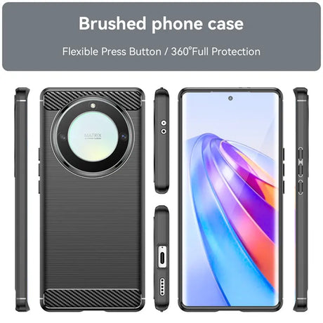 Husa de protectie Techsuit Carbon Silicone compatibil cu Honor Magic5 Lite, Negru